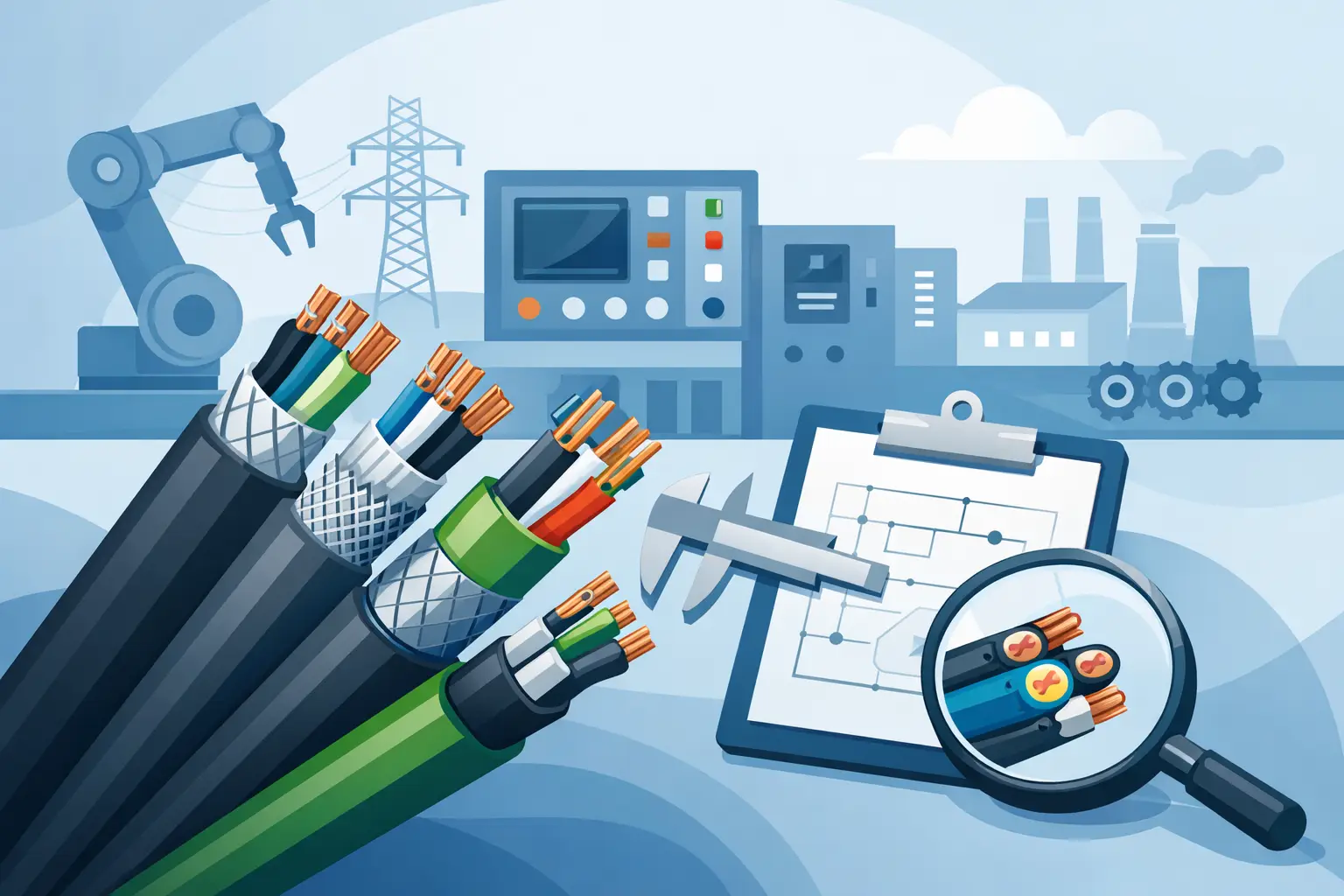 Cabo de controle industrial: como especificar