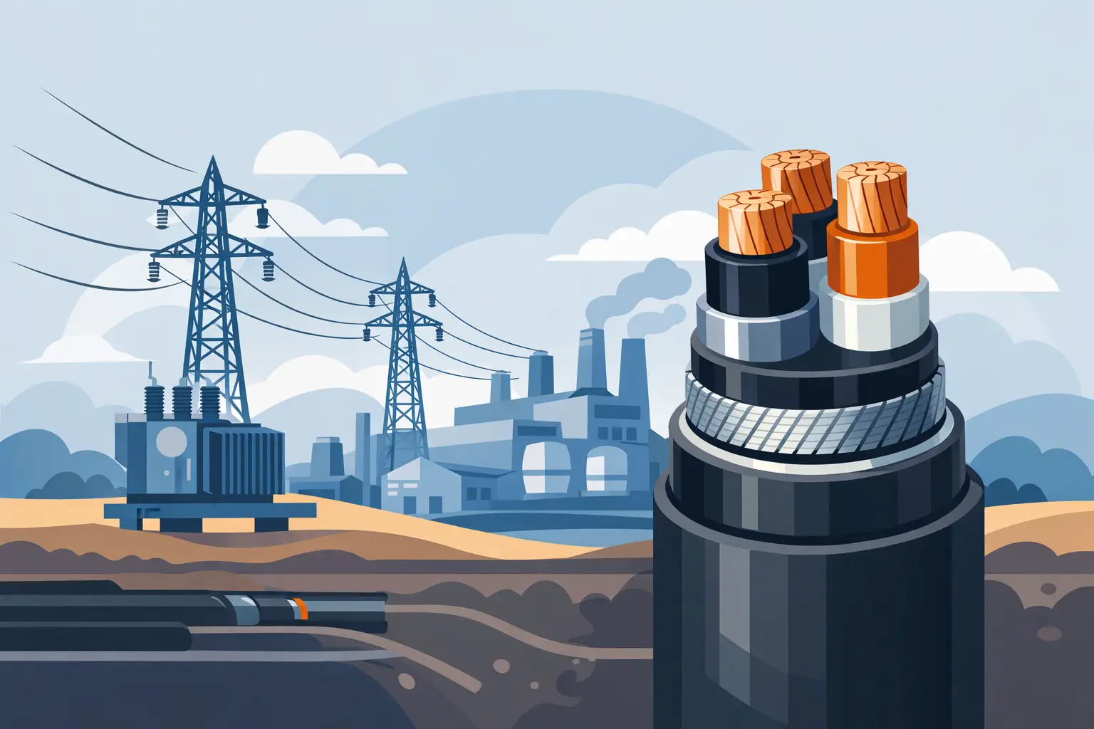 Como especificar cabo de média tensão industrial