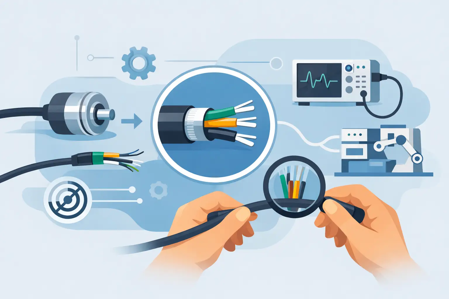 Como Especificar Cabo para Encoder sem Erros