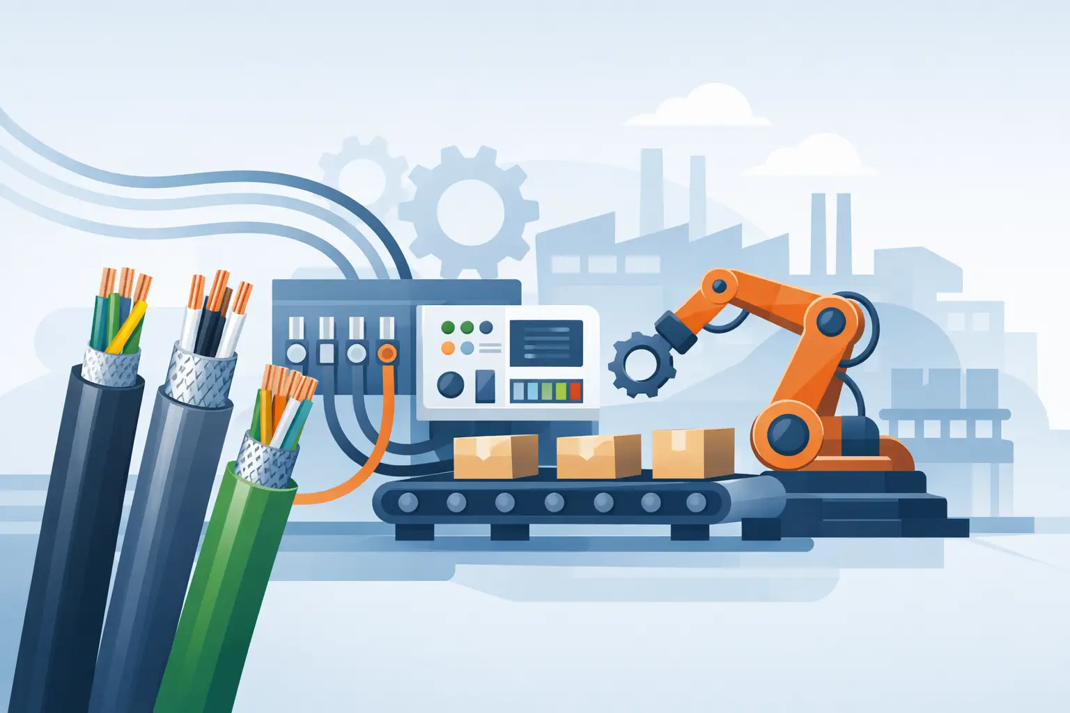 Como especificar cabos para automação industrial