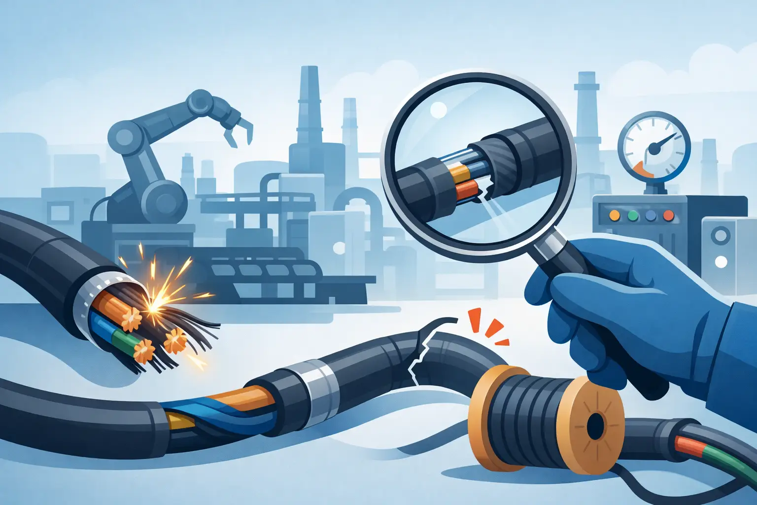 Como evitar falhas em cabos industriais
