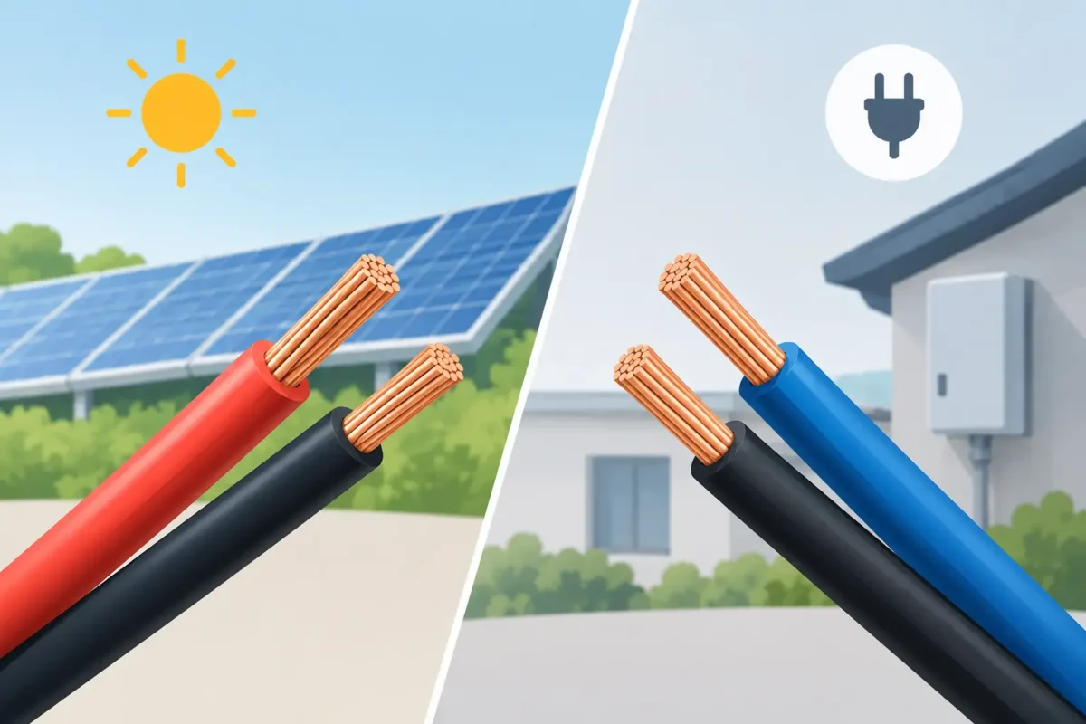 Cabo solar versus convencional na prática