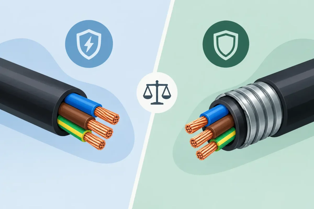 Cabo blindado versus não blindado: qual escolher?