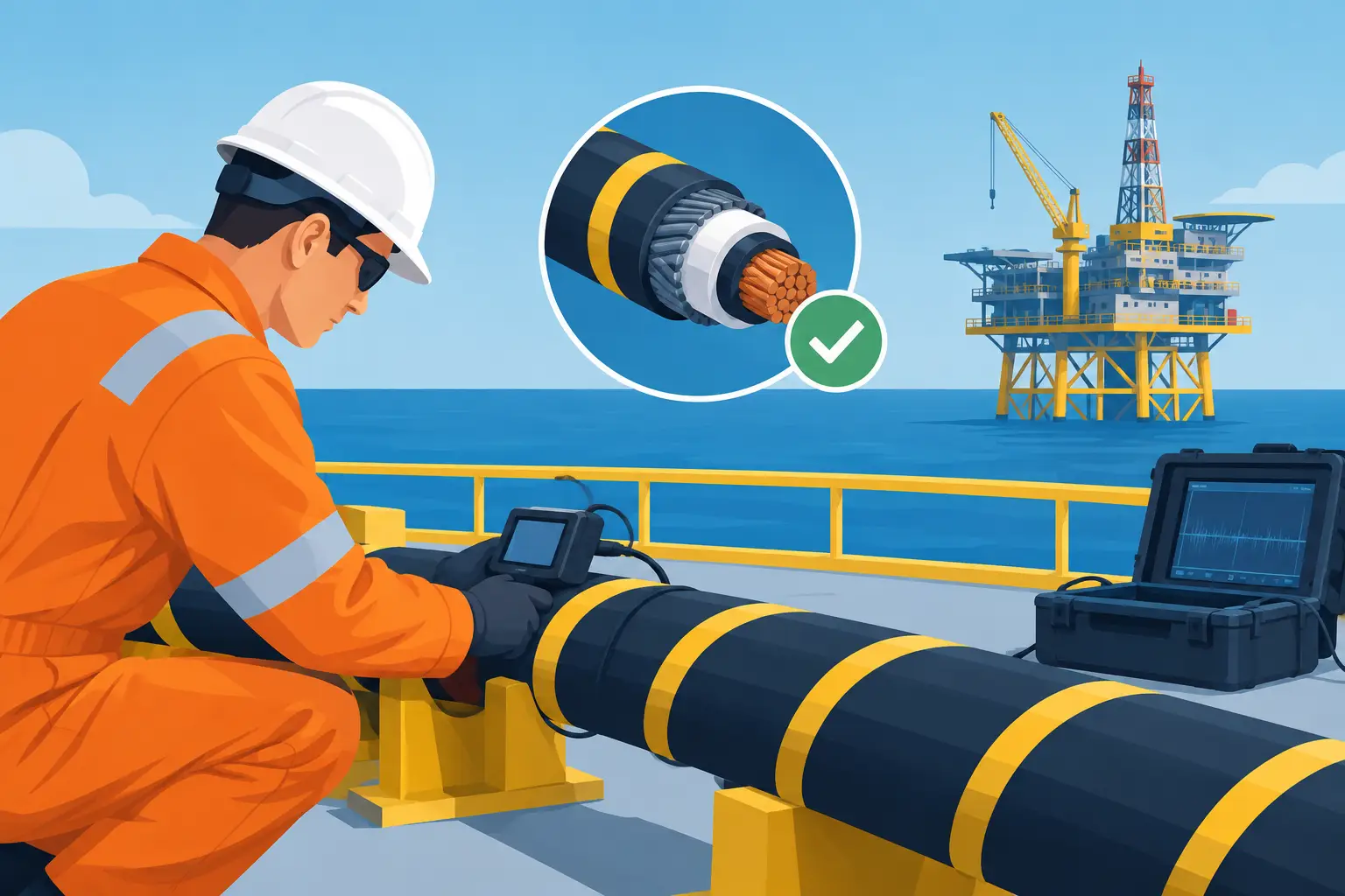 Como validar cabo para offshore antes da instalação