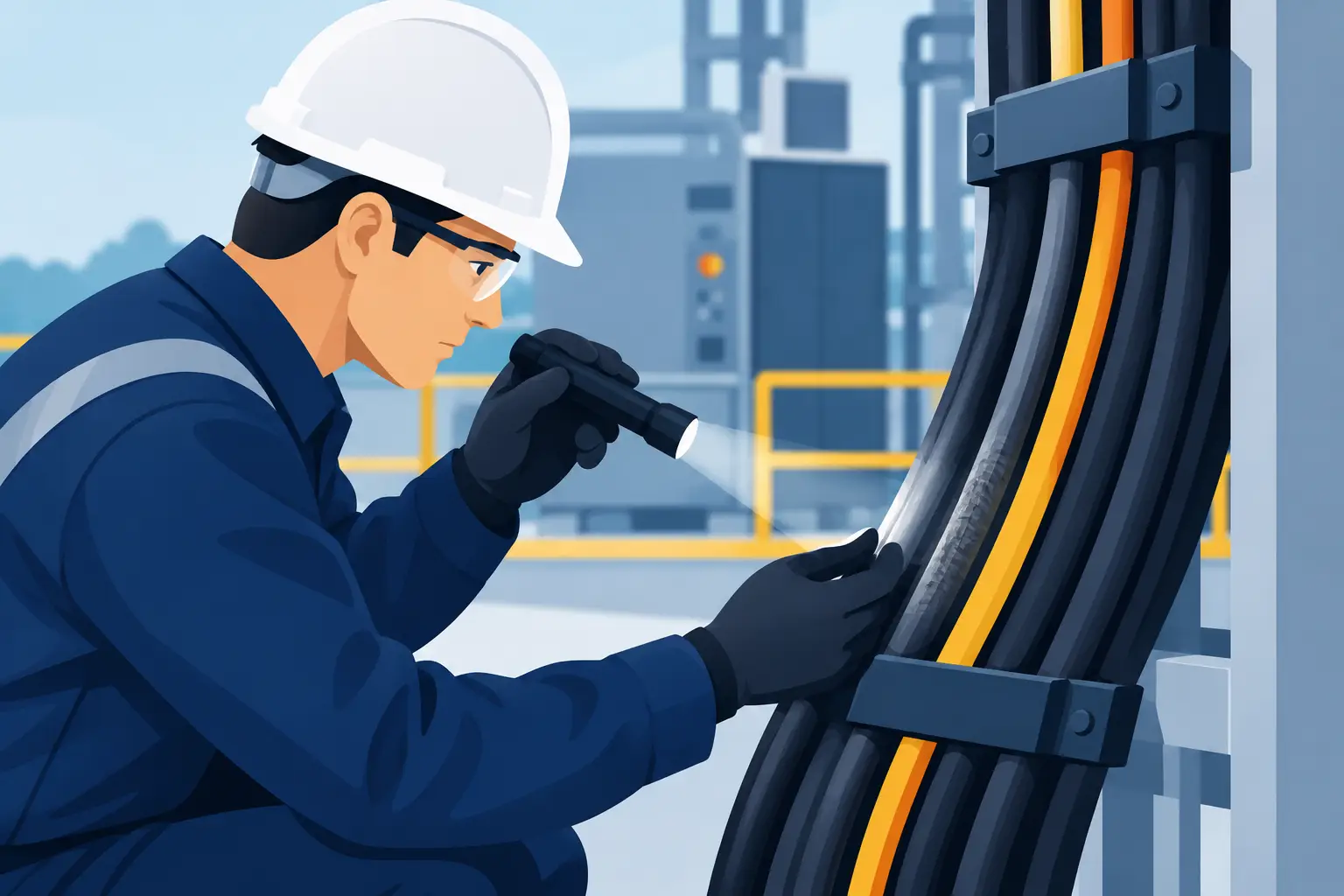 Guia para inspeção visual de cabos industriais