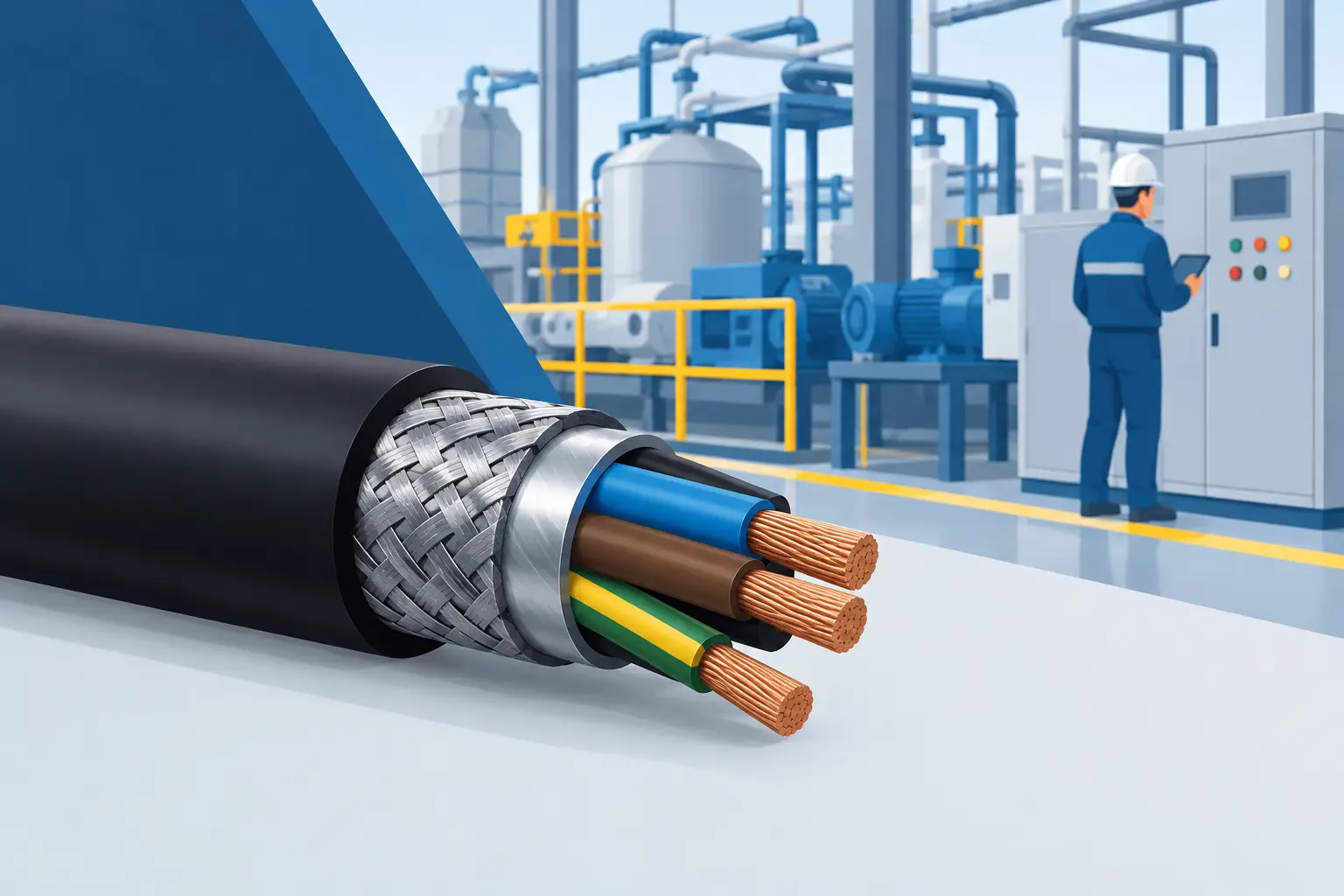 Quando usar cabo blindado industrial na planta?